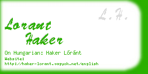 lorant haker business card